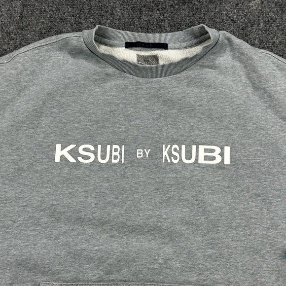 Kasubi by Kasubi Women’s Pullover Sweatshirt Kangaroo Pouch Grey Oversized - Picture 3 of 14